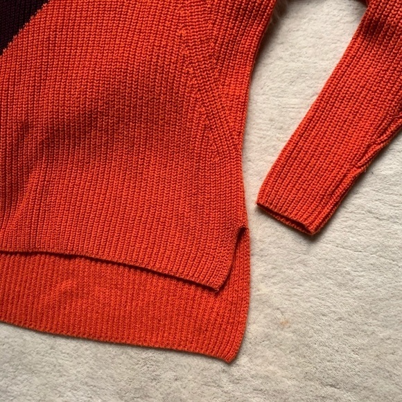 Trouve Fall Color block Chunky Knit Sweater M - Picture 3 of 8